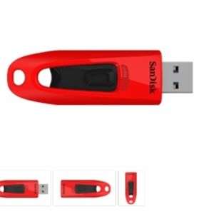 SanDisk - 64GB USB Type A Flash Drive - Red - NEW